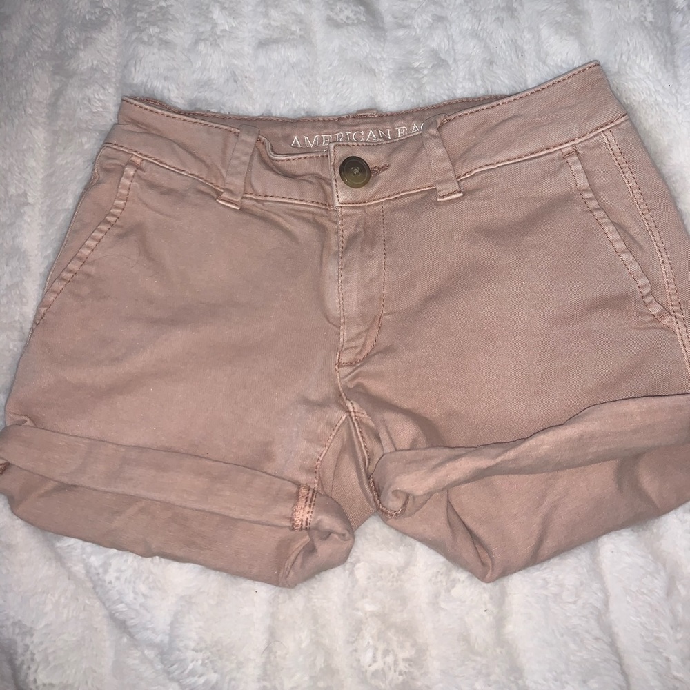 American eagle pink khaki shorts